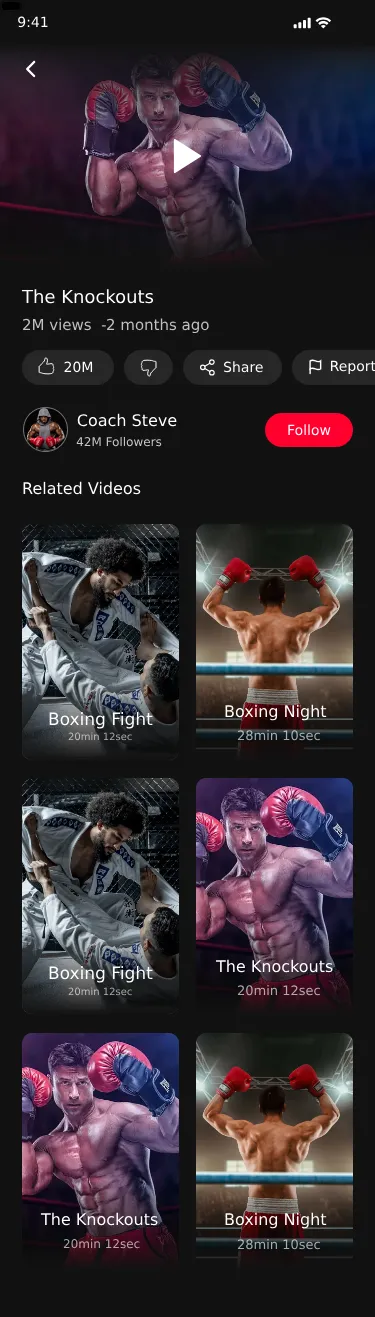 Trapp video player screen